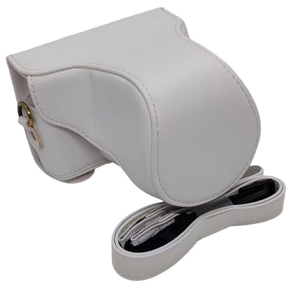 Camera Leather Case for Nikon J1  /  J2 Half Cover Body Bag with Shoulder Strap PU Leather Protective Cover