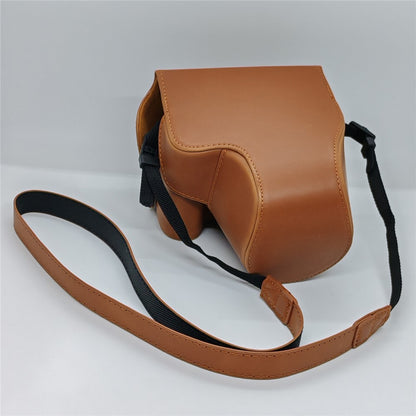 For Canon SX50 HS Camera Case PU Leather Retro Style Protective Cover with Shoulder Strap