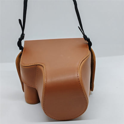 For Canon SX50 HS Camera Case PU Leather Retro Style Protective Cover with Shoulder Strap