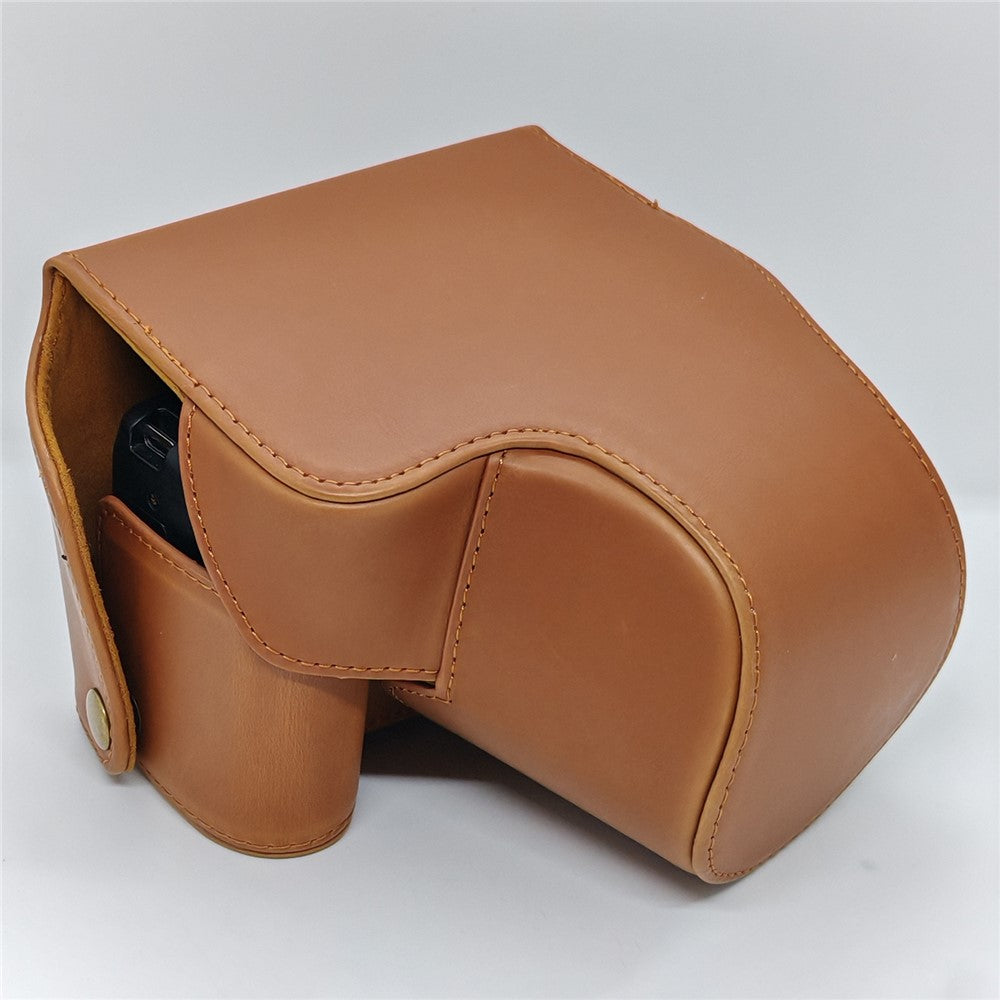 For Canon SX50 HS Camera Case PU Leather Retro Style Protective Cover with Shoulder Strap