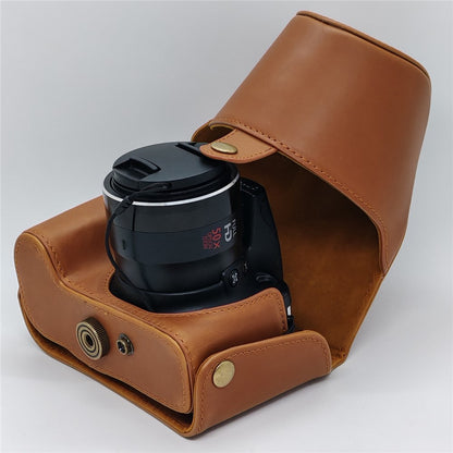 For Canon SX50 HS Camera Case PU Leather Retro Style Protective Cover with Shoulder Strap