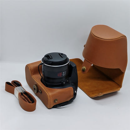 For Canon SX50 HS Camera Case PU Leather Retro Style Protective Cover with Shoulder Strap