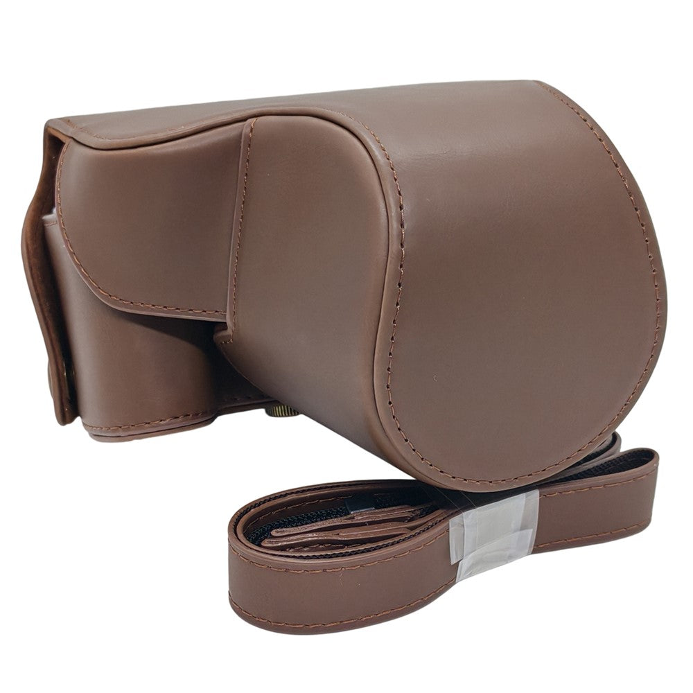 For Canon SX50 HS Camera Case PU Leather Retro Style Protective Cover with Shoulder Strap