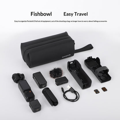 SUNNYLIFE For DJI Osmo Pocket 3/4 Large Capacity Carrying Case Crossbody Bag Portable Storage Pouch