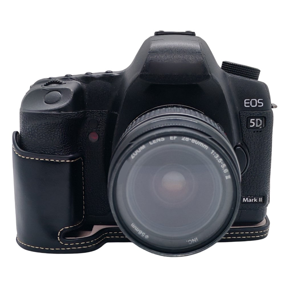 Half Case for Canon EOS 5D Mark II  /  Mark III  /  Mark IV Detachable Battery Design PU Leather Camera Grip Cover