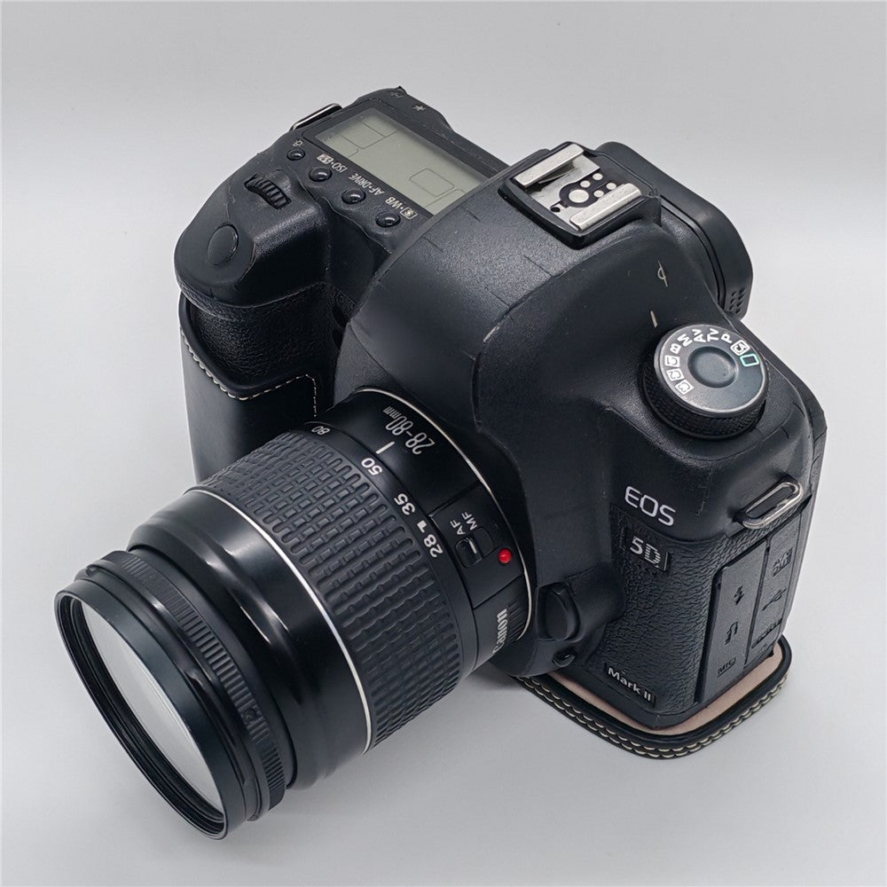 Half Case for Canon EOS 5D Mark II  /  Mark III  /  Mark IV Detachable Battery Design PU Leather Camera Grip Cover