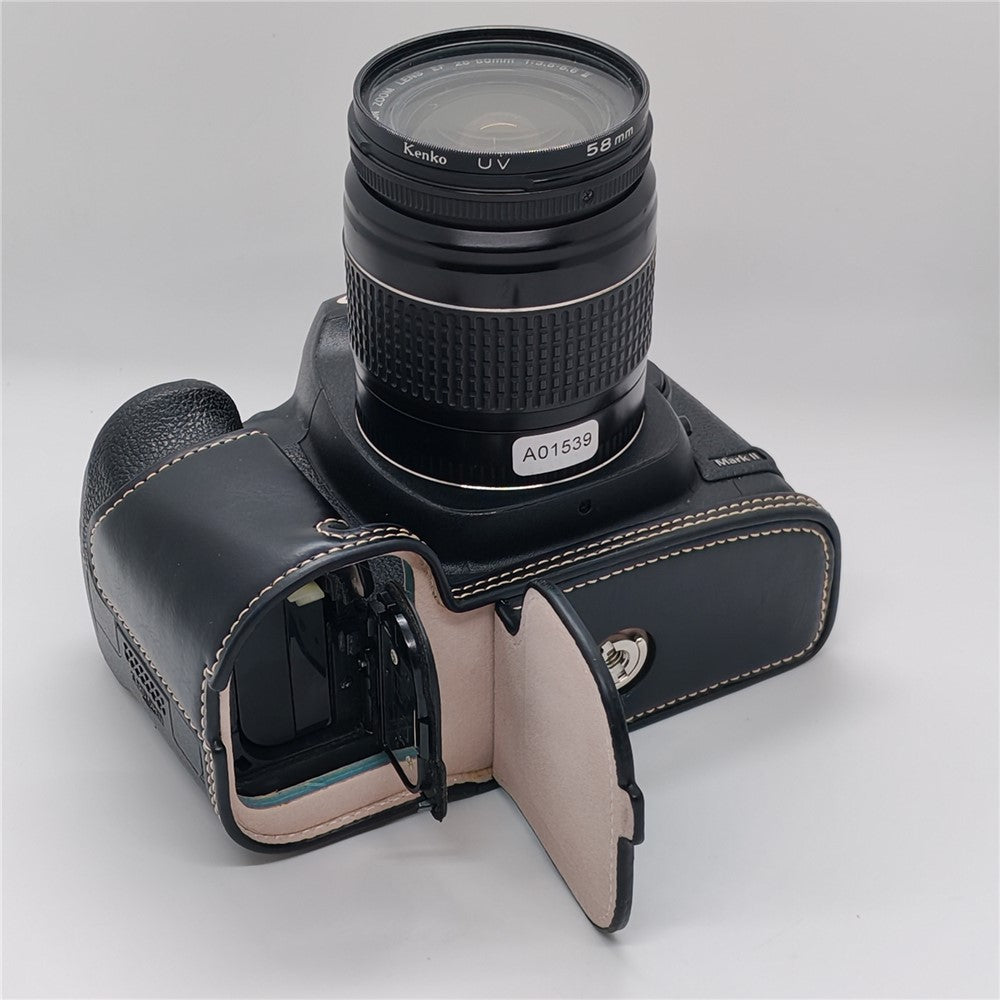 Half Case for Canon EOS 5D Mark II  /  Mark III  /  Mark IV Detachable Battery Design PU Leather Camera Grip Cover