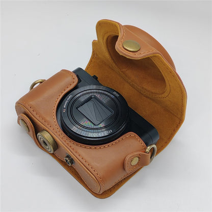 Camera Case for Sony HX80  /  HX90  /  HX90V  /  WX500 PU Leather Protective Cover with Detachable Shoulder Strap