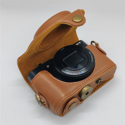 Camera Case for Sony HX80  /  HX90  /  HX90V  /  WX500 PU Leather Protective Cover with Detachable Shoulder Strap