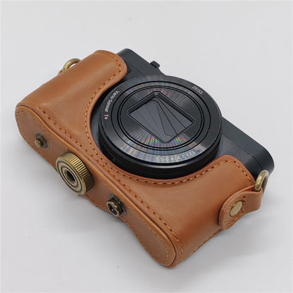 Camera Case for Sony HX80  /  HX90  /  HX90V  /  WX500 PU Leather Protective Cover with Detachable Shoulder Strap