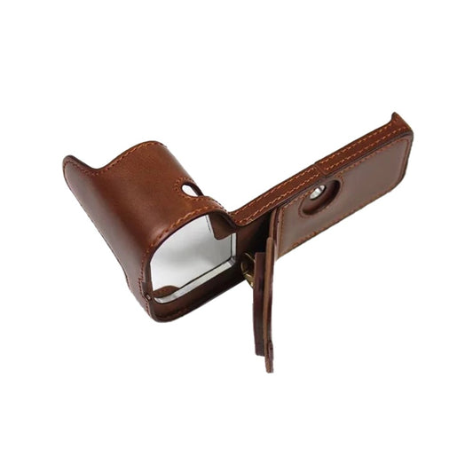 For Canon EOS R5 / R6 / R62 PU Leather Camera Bottom Case Battery Opening Design Flannel Lining Protective Half Body Cover
