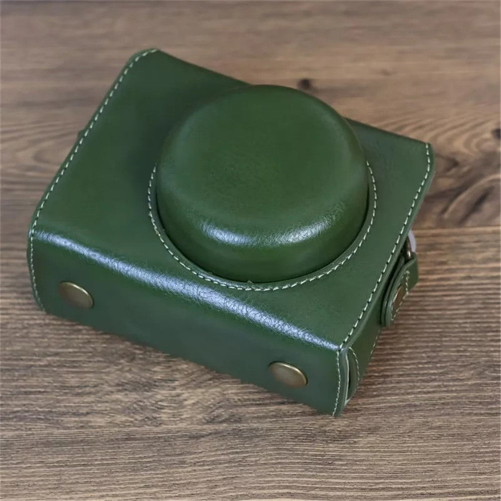 For Sony ZV-1 Vintage Detachable PU Leather Camera Bag Protective Cover with Shoulder Strap