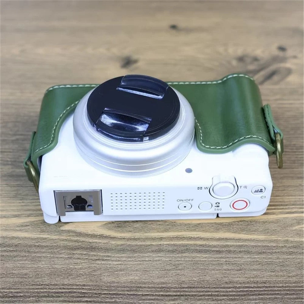 PU Leather Case for Sony ZV-1F Camera, Full Protection Camera Carrying Bag with Shoulder Strap