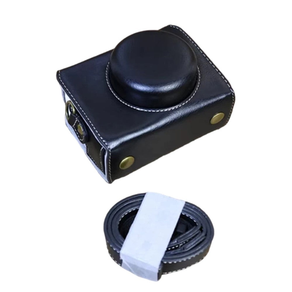 PU Leather Case for Sony ZV-1F Camera, Full Protection Camera Carrying Bag with Shoulder Strap