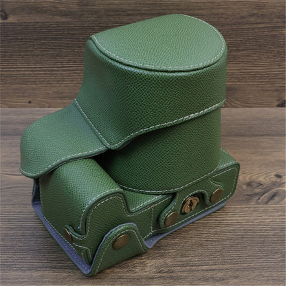 For Canon EOS R8 PU Leather Case Digital Camera Battery Opening Design Bag with Strap and Small Bag