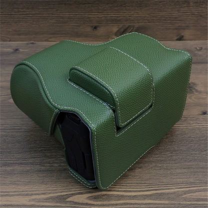 For Canon EOS R8 PU Leather Case Digital Camera Battery Opening Design Bag with Strap and Small Bag