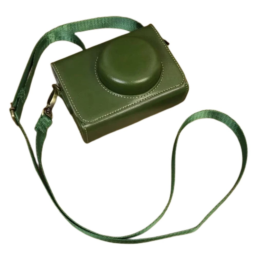 For Sony ZV-1 / ZV-1 II / ZV-1F Case PU Leather Protective Camera Bag with Shoulder Strap, Horizontal Type
