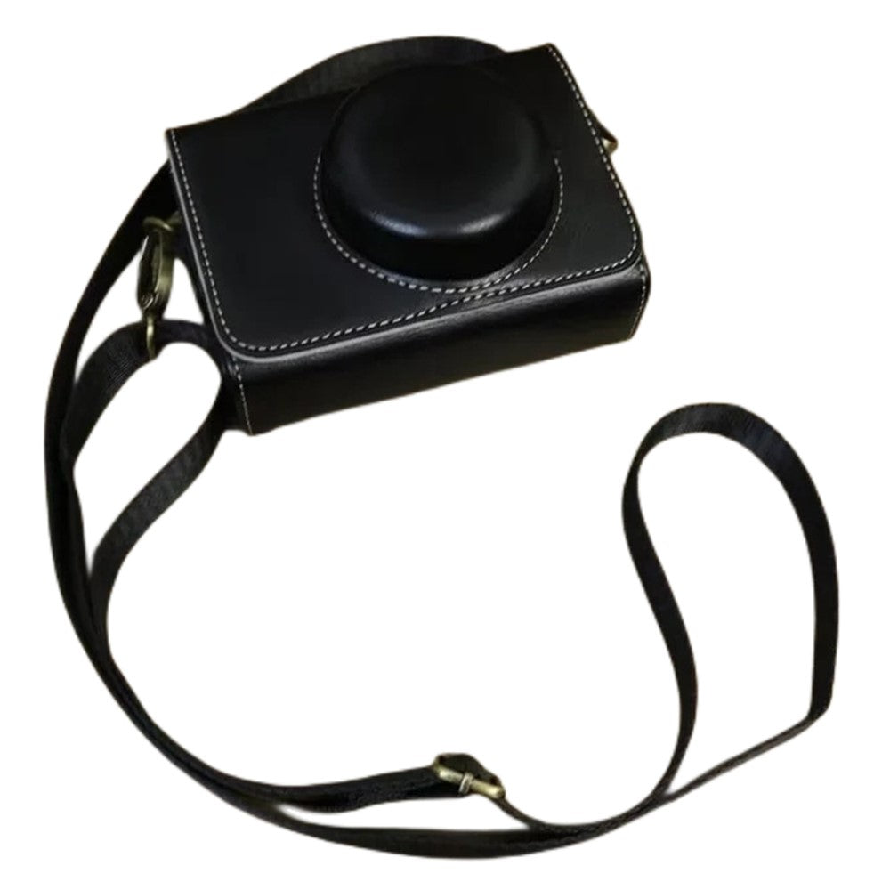 For Sony ZV-1 / ZV-1 II / ZV-1F Case PU Leather Protective Camera Bag with Shoulder Strap, Horizontal Type