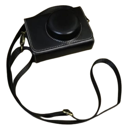 For Sony ZV-1 / ZV-1 II / ZV-1F Case PU Leather Protective Camera Bag with Shoulder Strap, Horizontal Type