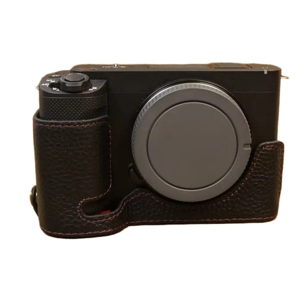 For Sony ZV-E1 Half Body Cover Genuine Cow Leather Camera Bottom Case with Battery Opening