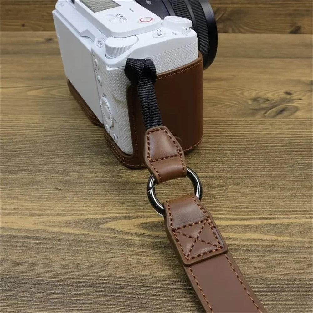 For Sony ZV-E1 PU Leather Detachable Camera Bag Battery Opening Protective Case with Lens Bag