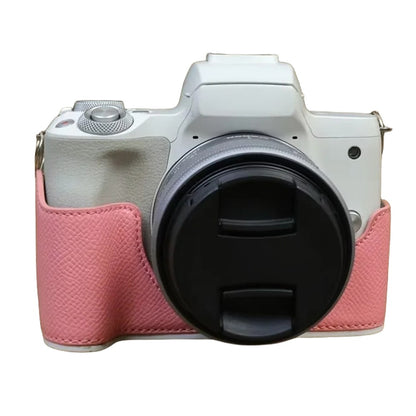 For Canon EOS M50 Mark II PU Leather Bottom Case Half Body Camera Protection Cover