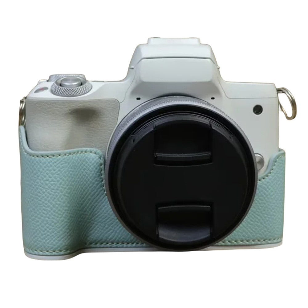 For Canon EOS M50 Mark II PU Leather Bottom Case Half Body Camera Protection Cover