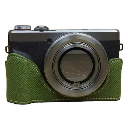 For Canon PowerShot G7 X Mark II / G7 X Mark III Leather Camera Case Half Body Protective Cover