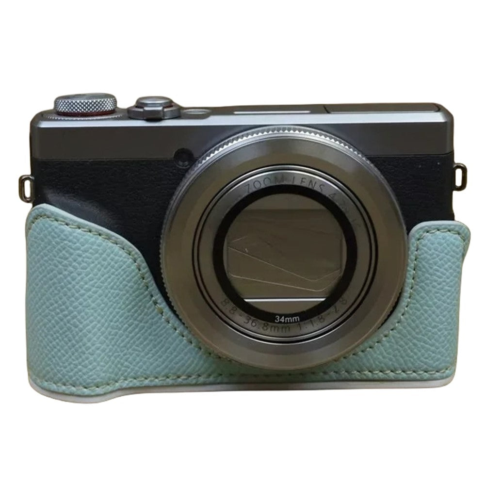 For Canon PowerShot G7 X Mark II / G7 X Mark III Leather Camera Case Half Body Protective Cover