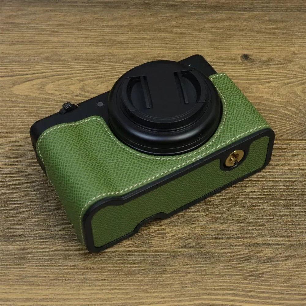For Sony ZV-1 II / ZV-1F Camera Case PU Leather Half Body Protective Cover with Screw