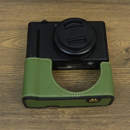 For Sony ZV-1 II / ZV-1F Camera Case PU Leather Half Body Protective Cover with Screw