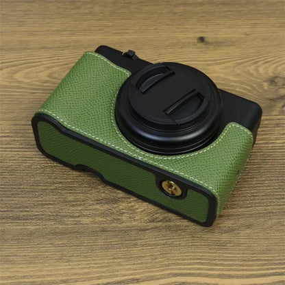 For Sony ZV-1 II / ZV-1F Camera Case PU Leather Half Body Protective Cover with Screw