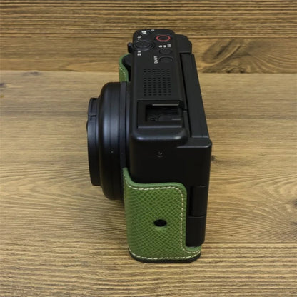 For Sony ZV-1 II / ZV-1F Camera Case PU Leather Half Body Protective Cover with Screw