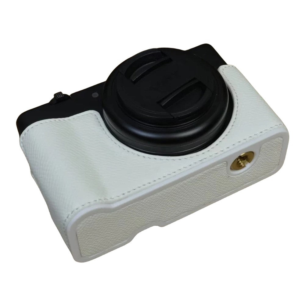 For Sony ZV-1 II / ZV-1F Camera Case PU Leather Half Body Protective Cover with Screw