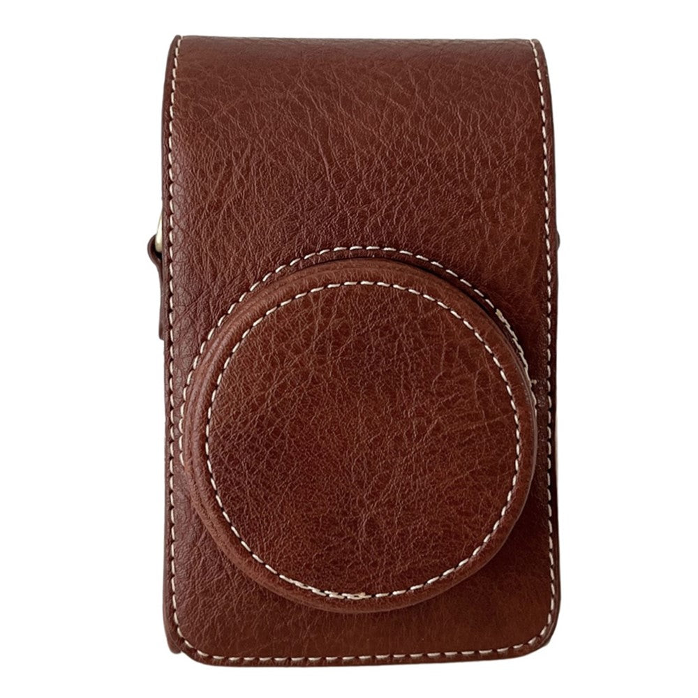PU Leather Camera Bag for Sony Ricoh Panasonic Vintage Style Camera Case with Shoulder Strap