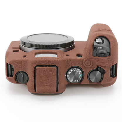 For Canon EOS R8 Soft Silicone Anti-scratch Case Litchi Texture Camera Protective Cover