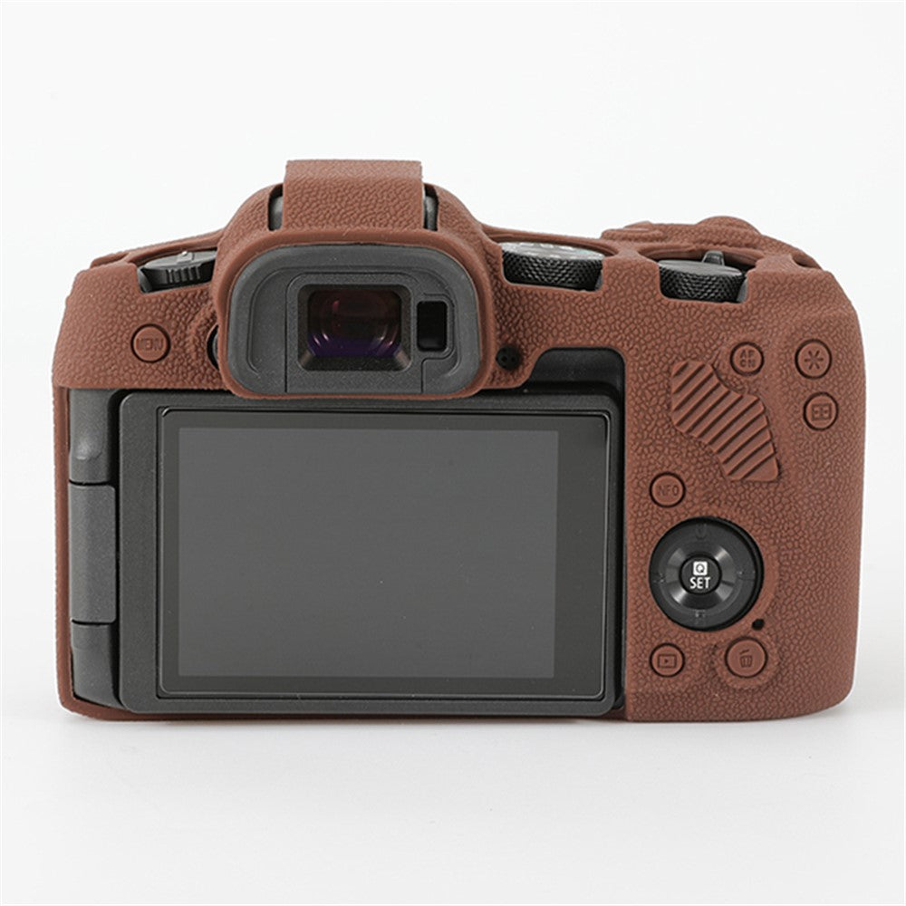 For Canon EOS R8 Soft Silicone Anti-scratch Case Litchi Texture Camera Protective Cover