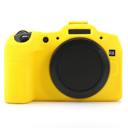 For Canon EOS R8 Soft Silicone Anti-scratch Case Litchi Texture Camera Protective Cover