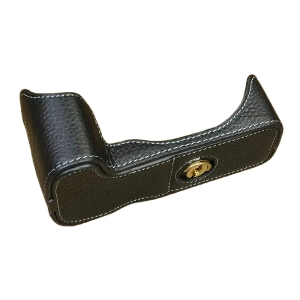 For Canon EOS 200D / 200D II Genuine Cow Leather Camera Case Dustproof Cover with Screw