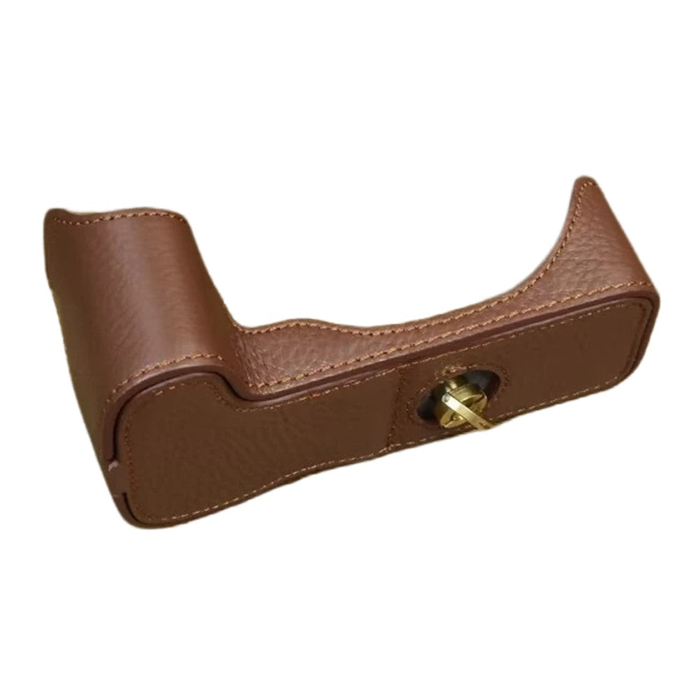 For Canon EOS 200D / 200D II Genuine Cow Leather Camera Case Dustproof Cover with Screw