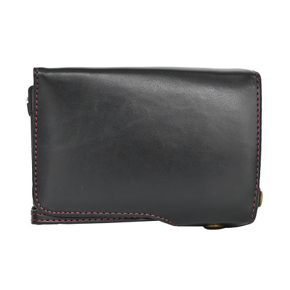 For Sony A7C II / A7CR Detachable Camera Bag PU Leather Battery Opening Case with Lens Bag