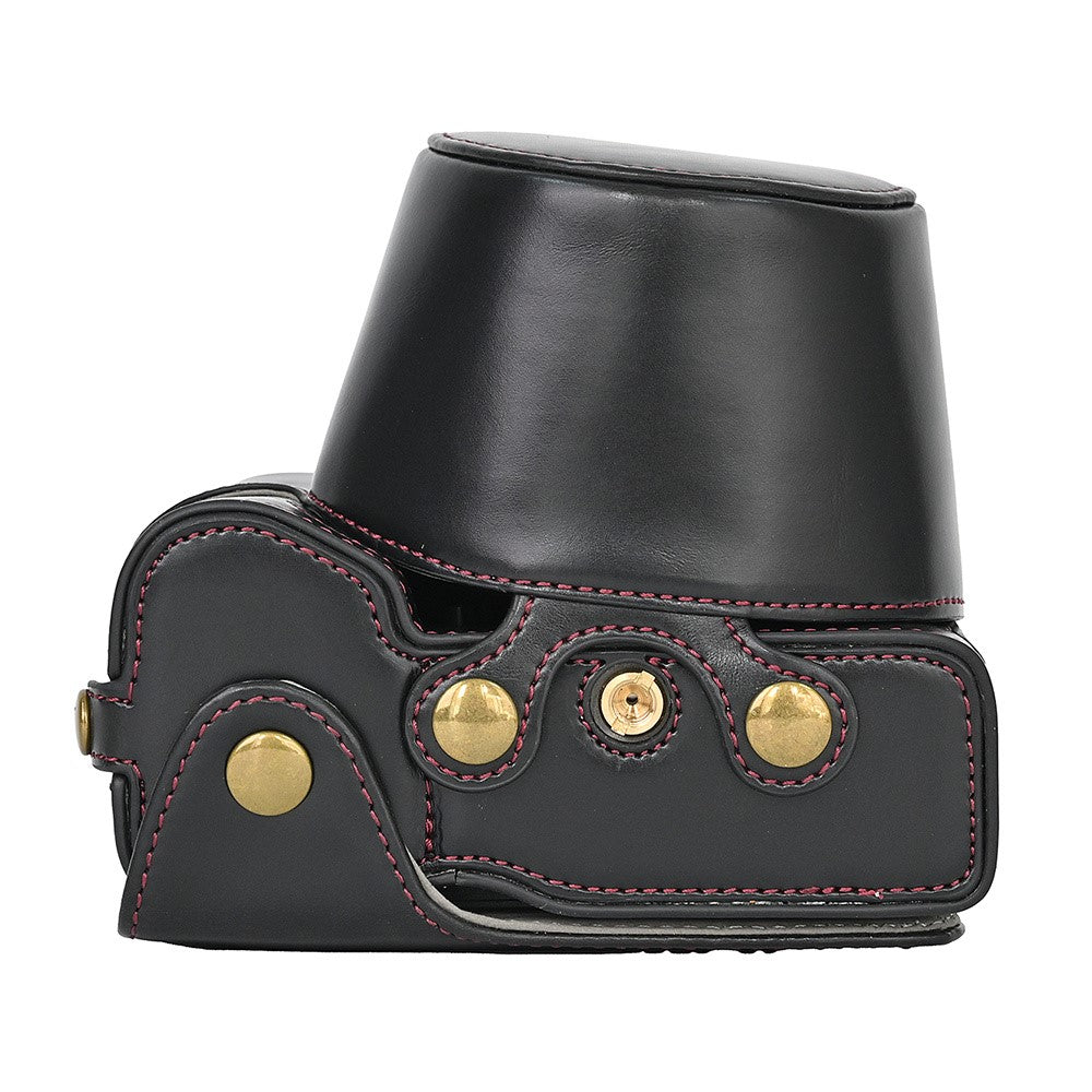 For Sony A7C II / A7CR Detachable Camera Bag PU Leather Battery Opening Case with Lens Bag