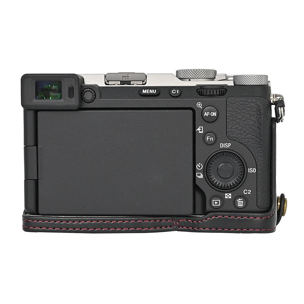 For Sony A7C II / A7CR Detachable Camera Bag PU Leather Battery Opening Case with Lens Bag
