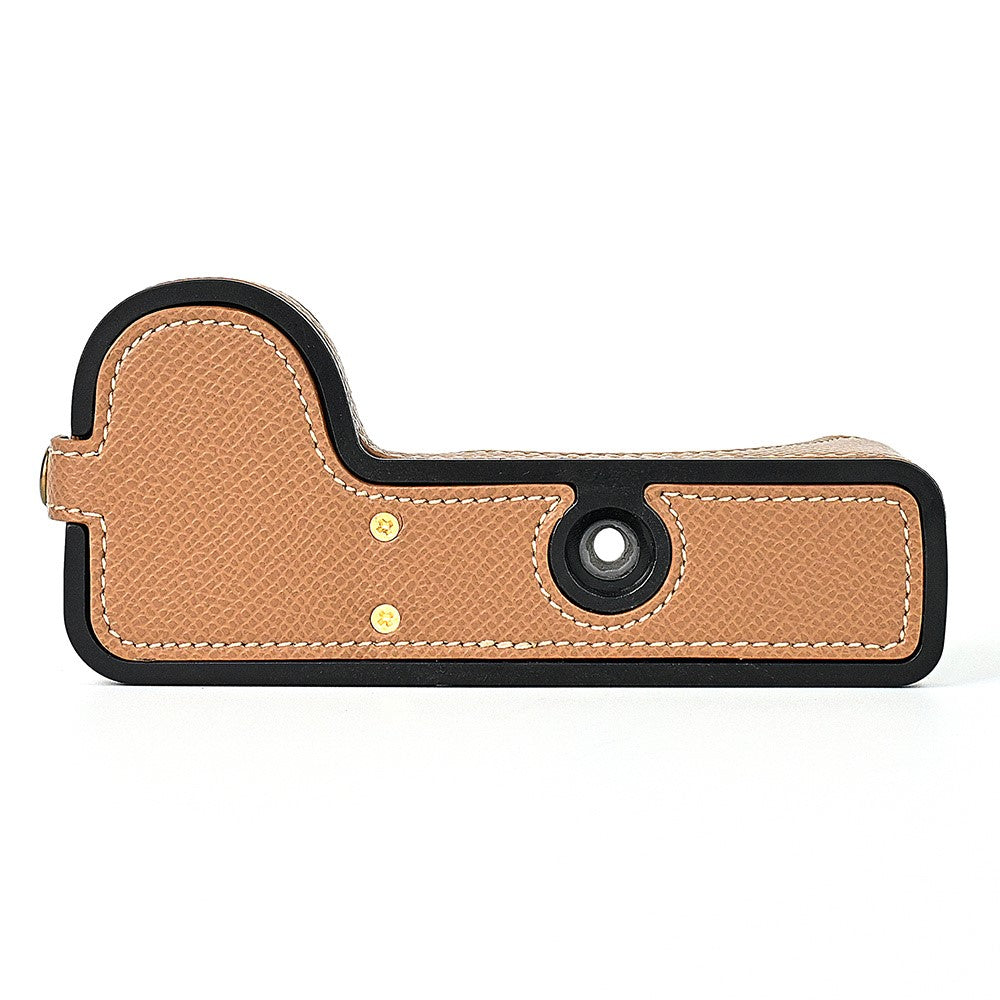 For Nikon Z30 / Z50 Battery Opening Design PU Leather Camera Cover Palm Texture Half Body Bottom Case with Wrist Strap
