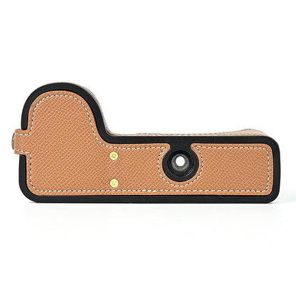 For Nikon Z30 / Z50 Battery Opening Design PU Leather Camera Cover Palm Texture Half Body Bottom Case with Wrist Strap