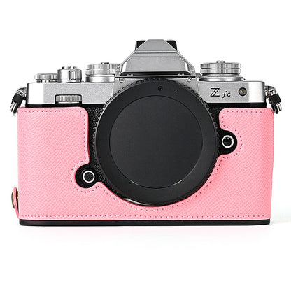 Leather Camera Case For Nikon ZFC Bottom Half-Body Camera Cover Anti-Scratch Protector with Hand Grip