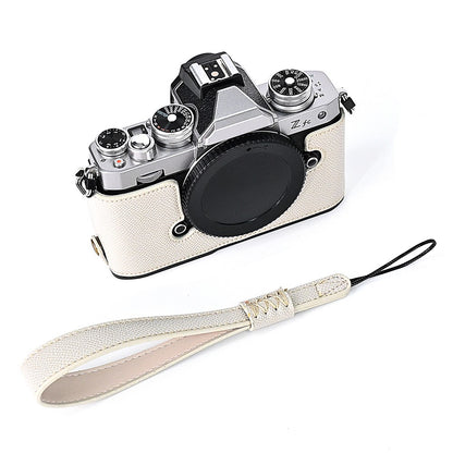 Leather Camera Case For Nikon ZFC Bottom Half-Body Camera Cover Anti-Scratch Protector with Hand Grip
