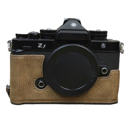 For Nikon ZF PU Leather Camera Bag Battery Opening Anti-drop Protective Case