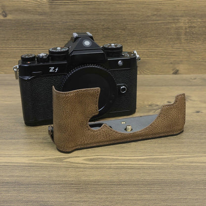 For Nikon ZF PU Leather Camera Bag Battery Opening Anti-drop Protective Case