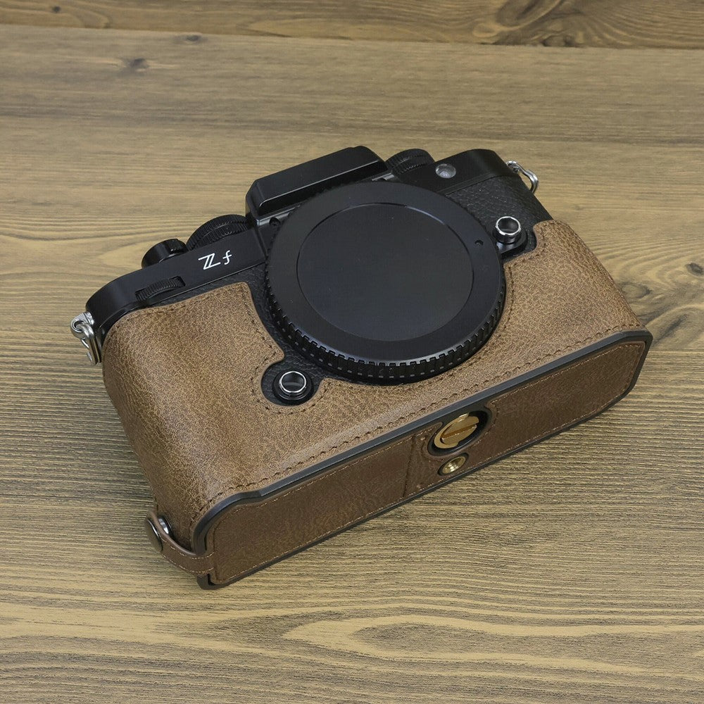 For Nikon ZF PU Leather Camera Bag Battery Opening Anti-drop Protective Case